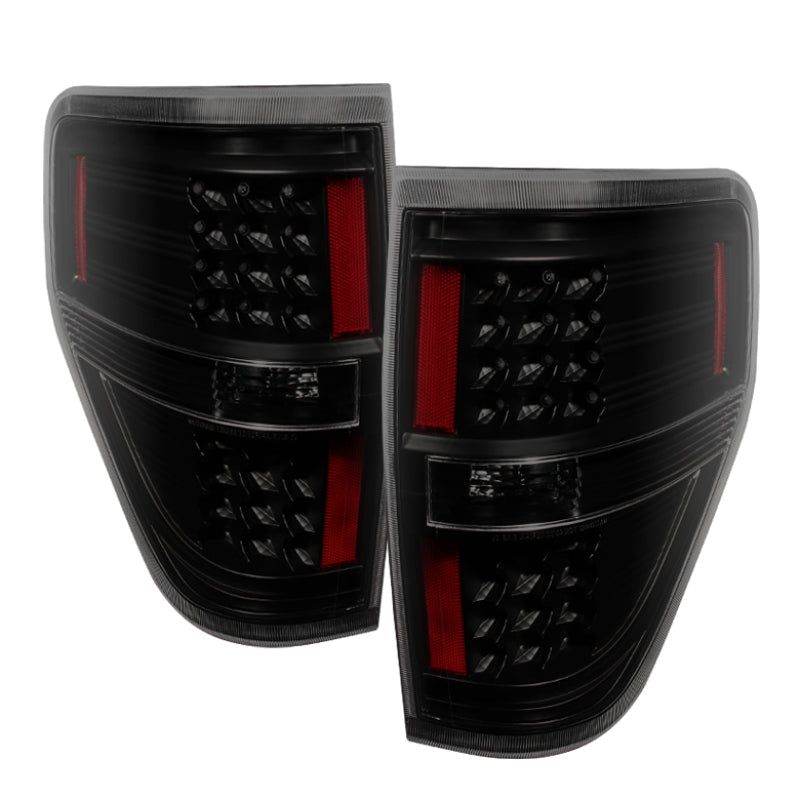 Xtune Ford F150 09-14 LED Tail Lights Black Smoke ALT-JH-FF15009-LED-BSM-Tail Lights-SPYDER-SPY9025655-SMINKpower Performance Parts