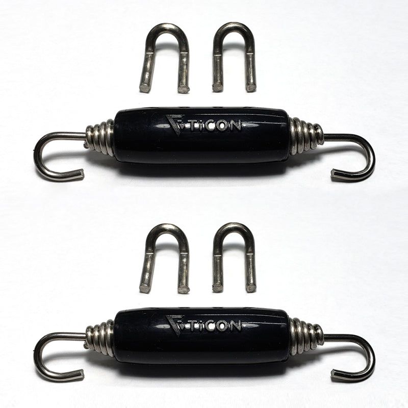 Stainless Bros Spring Tab Kit - 5 Pack SS304 (5 Springs 10 Hooks and 5 Black Silicone Sleeves) - SMINKpower Performance Parts STB608-00215-1101 Stainless Bros