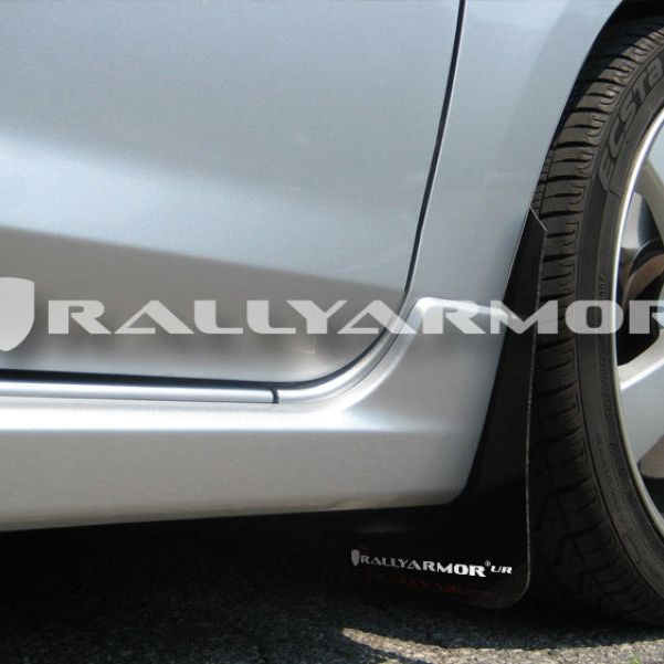 Rally Armor 04-09 Mazda3/Speed3 Black UR Mud Flap w/ White Logo-Mud Flaps-Rally Armor-RALMF9-UR-BLK/WH-SMINKpower Performance Parts