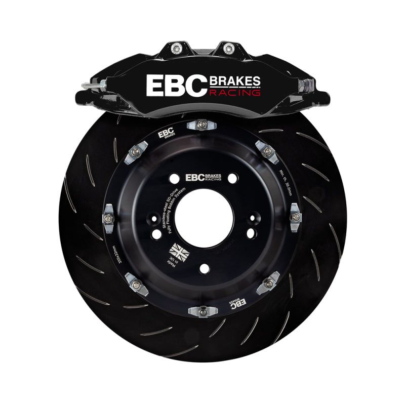 EBC Racing 2019+ Toyota GR Supra Black Apollo-6 Calipers 380mm Rotors Front Big Brake Kit - SMINKpower Performance Parts EBCBBK042BLK-1 EBC