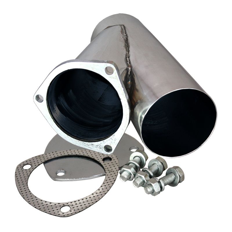 QTP 4in Weld-On QTEC Exhaust Cutout Y-Pipe-Y Pipes-QTP-QTP10400-SMINKpower Performance Parts