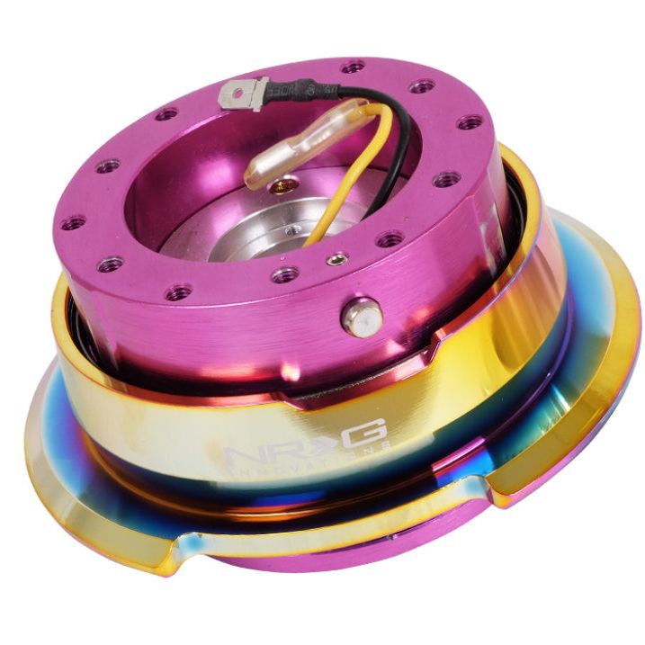 NRG Quick Release Gen 2.8 - Purple Body / Neochrome Ring-Quick Release Adapters-NRG-NRGSRK-280PP-MC-SMINKpower Performance Parts