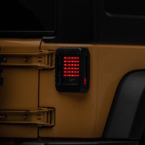 Raxiom 07-18 Jeep Wrangler JK LED Tail Lights- Black Housing (Smoked Lens) - SMINKpower Performance Parts RAXJ115435 Raxiom