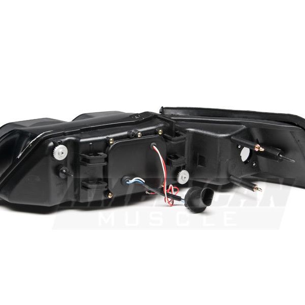 Raxiom 99-04 Ford Mustang Dual LED Halo Projector Headlights- Black Housing (Smoked Lens)-Headlights-Raxiom-RAX49113-SMINKpower Performance Parts