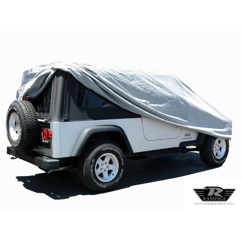 Rampage 2004-2006 Jeep Wrangler(TJ) LJ Unlimited Car Cover - Grey-Car Covers-Rampage-RAM1202-SMINKpower Performance Parts