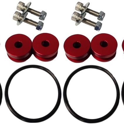 Torque Solution Billet Bumper Quick Release Kit Combo (Red): Universal-Quick Release Adapters-Torque Solution-TQSTS-UNI-026RC-SMINKpower Performance Parts