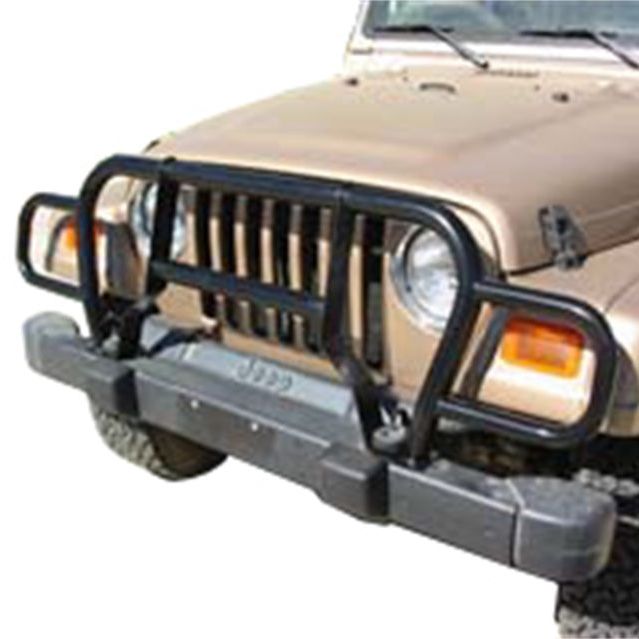 Rampage 1987-1995 Jeep Wrangler(YJ) Headlight Euro Grill Guard - Black-Grilles-Rampage-RAM7659-SMINKpower Performance Parts