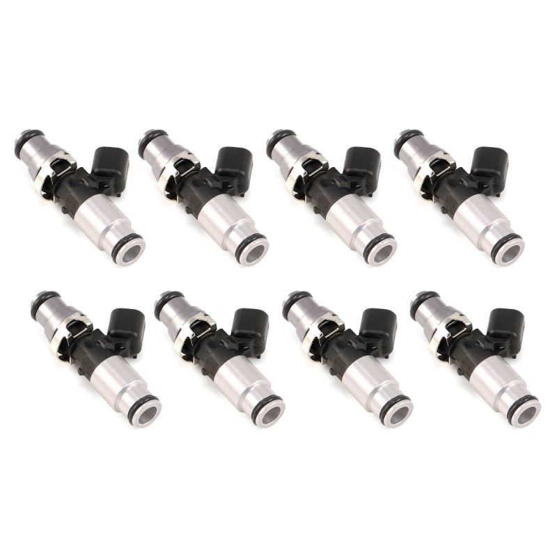 Injector Dynamics 1700cc Injector - 60mm Length - 14mm Grey Top - Silver Bottom Adapt (Set of 8)-Fuel Injector Sets - 8Cyl-Injector Dynamics-IDX1700.60.14.14B.8-SMINKpower Performance Parts