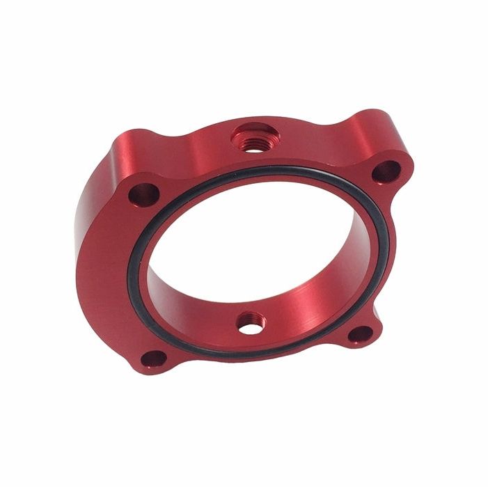 Torque Solution Throttle Body Spacer (Red): 13+ Hyundai Genesis 2.0T-Throttle Body Spacers-Torque Solution-TQSTS-TBS-029R-SMINKpower Performance Parts