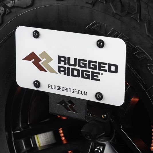 Rugged Ridge Tag Relocation Bracket Rear 18-20 Jeep Wrangler JL-Spare Tire Carriers-Rugged Ridge-RUG11585.25-SMINKpower Performance Parts
