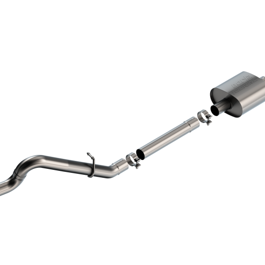 Borla 21-22 Ford Bronco 2.3L 2DR/4DR T-304 Stainless Steel Cat-Back Touring Exhaust - Brushed - SMINKpower Performance Parts BOR140897 Borla