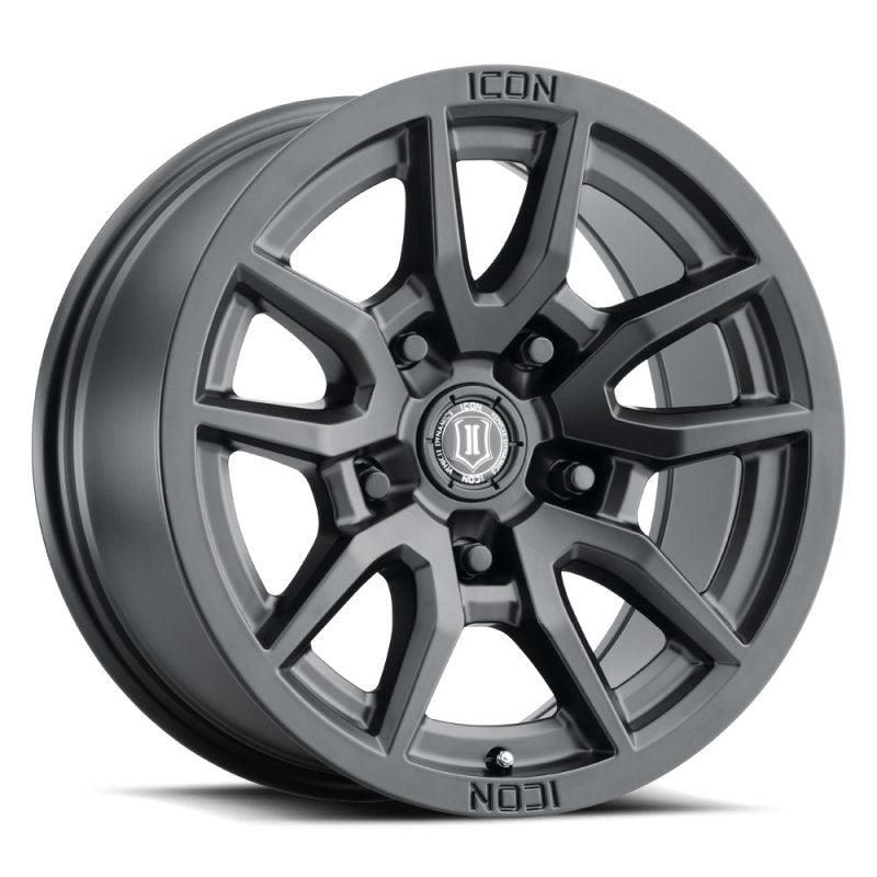 ICON Vector 5 17x8.5 5x150 25mm Offset 5.75in BS 110.1mm Bore Satin Black Wheel - SMINKpower Performance Parts ICO2617855557SB ICON