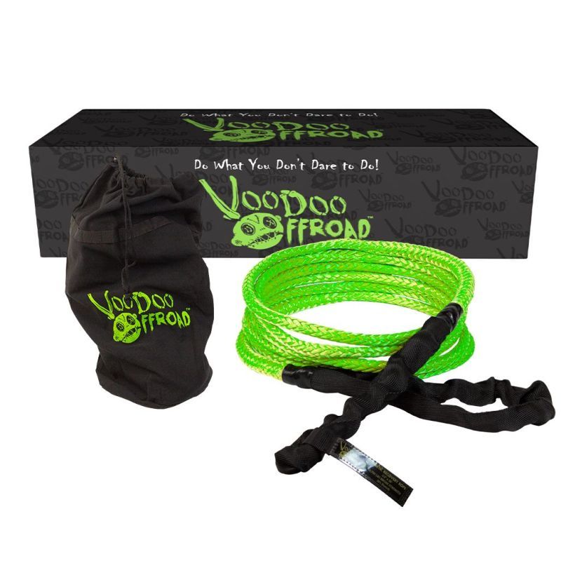 Voodoo Offroad 2.0 Santeria Series 1/2in x 20 ft Kinetic Recovery Rope for UTV - Green - SMINKpower Performance Parts VOO1300007A Voodoo Offroad