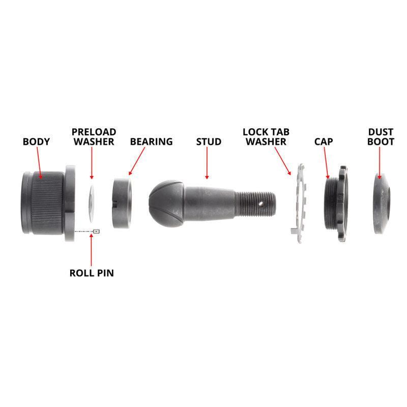 Synergy Jeep JK/WJ HD Non-Knurled Adjustable Ball Joint Kit - SMINKpower Performance Parts SYN4127 Synergy Mfg