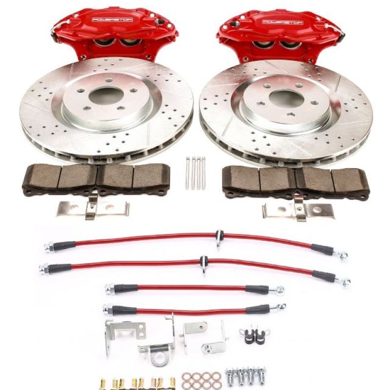 Power Stop 05-14 Ford Mustang Front Big Brake Conversion Kit - SMINKpower Performance Parts PSBBBK-MUST-002R PowerStop