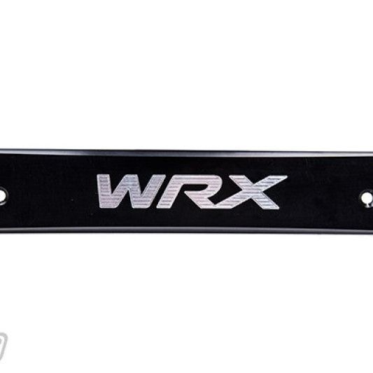Turbo XS 15-17 Subaru WRX/STi Billet Aluminum License Plate Delete Black Machined WRX Logo-License Plate Relocation-Turbo XS-TXSWS15-LPD-BLK-WRX-SMINKpower Performance Parts
