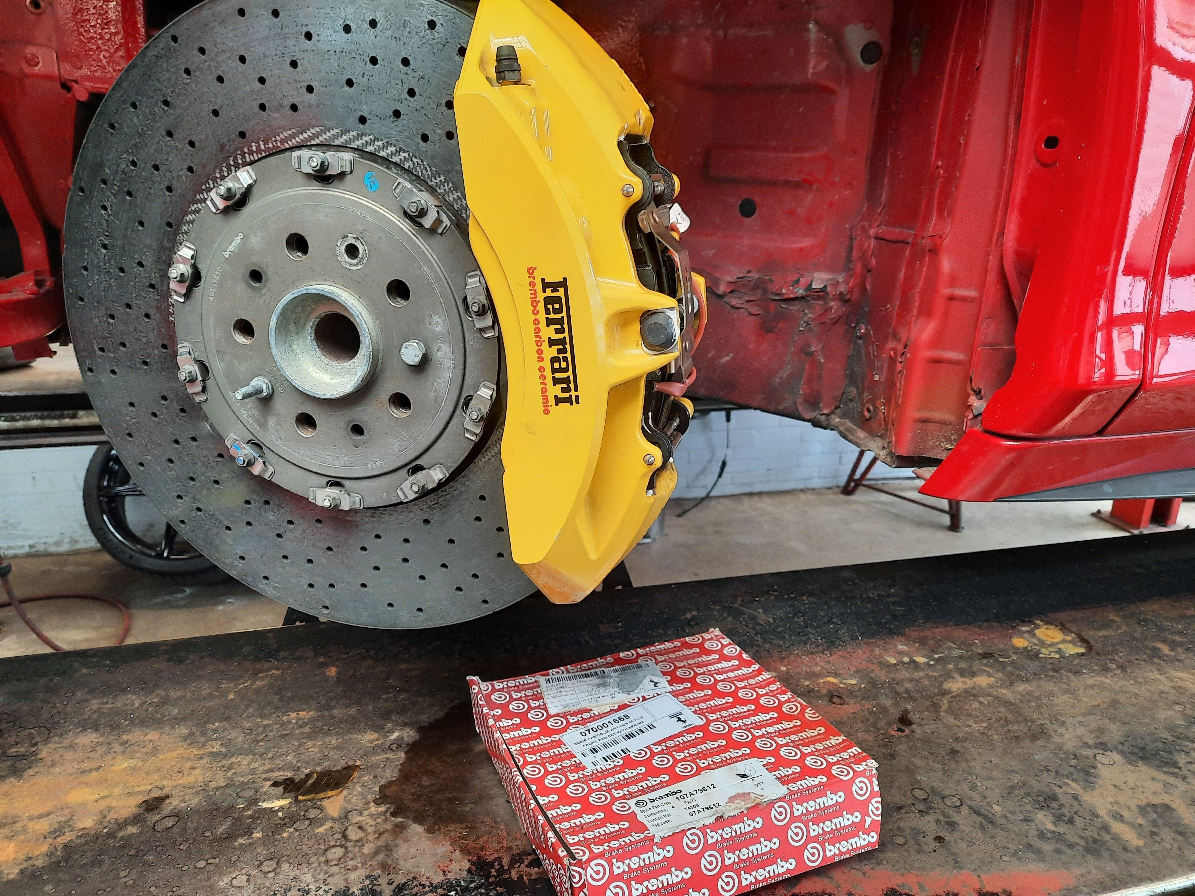 Ferrari carbon brake replacement - SMINKpower Performance Parts