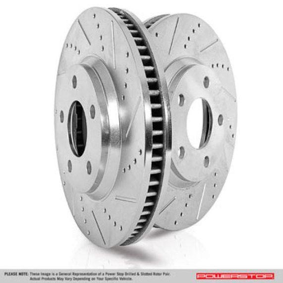 Power Stop 20-21 Chevrolet Corvette Rear Evolution Drilled & Slotted Rotor - Pair