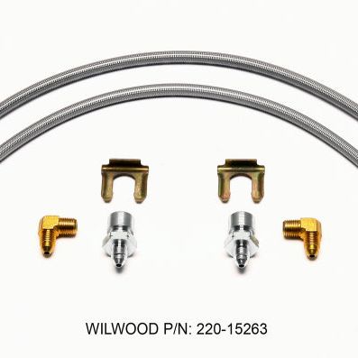 Wilwood Flexline Kit 18inch M10x1.50 IF 1/8-27 NPT 90 Degree-Brake Line Kits-Wilwood-WIL220-15263-SMINKpower Performance Parts