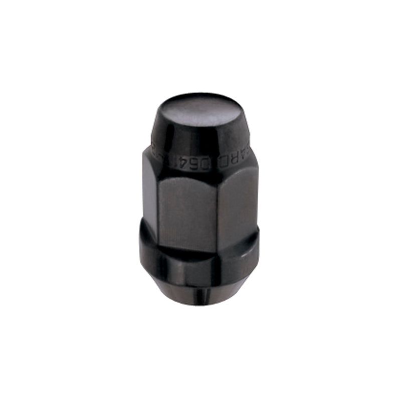 McGard Hex Lug Nut (Cone Seat Bulge Style) 1/2-20 / 3/4 Hex / 1.45in. Length (4-pack) - Black-Lug Nuts-McGard-MCG64029-SMINKpower Performance Parts