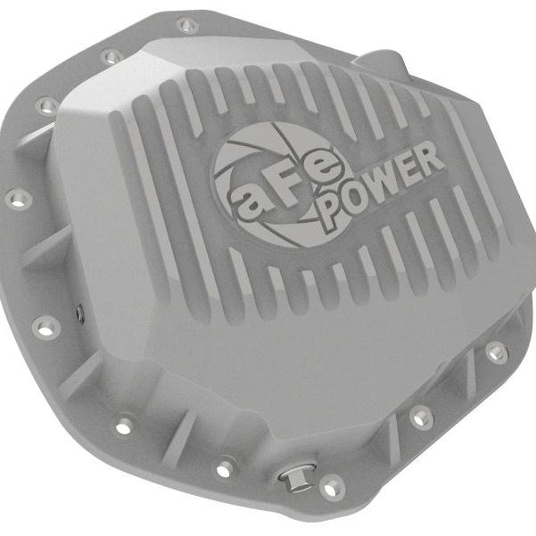aFe Power Pro Series Rear Differential Cover Raw w/ Machined Fins 14-18 Dodge Ram 2500/3500-Diff Covers-aFe-AFE46-70390-SMINKpower Performance Parts