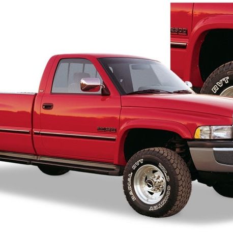 Bushwacker 94-01 Dodge Ram 1500 Fleetside Extend-A-Fender Style Flares 4pc 78.0/96.0in Bed - Black