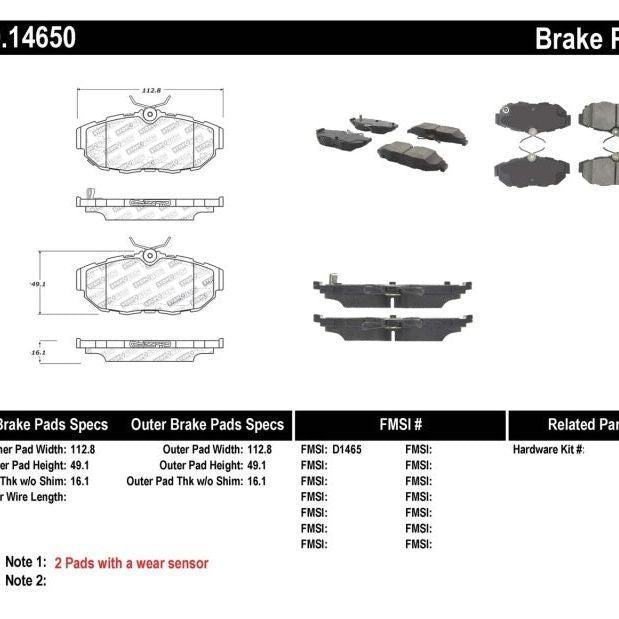 StopTech Performance Brake Pads-Brake Pads - Performance-Stoptech-STO309.14650-SMINKpower Performance Parts