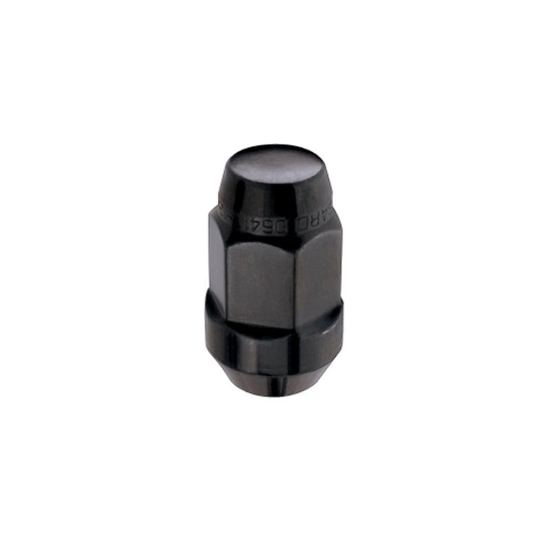 McGard Hex Lug Nut (Cone Seat Bulge Style) M14X1.5 / 22mm Hex / 1.945in. Length (4-Pack) - Black-Lug Nuts-McGard-MCG64034-SMINKpower Performance Parts
