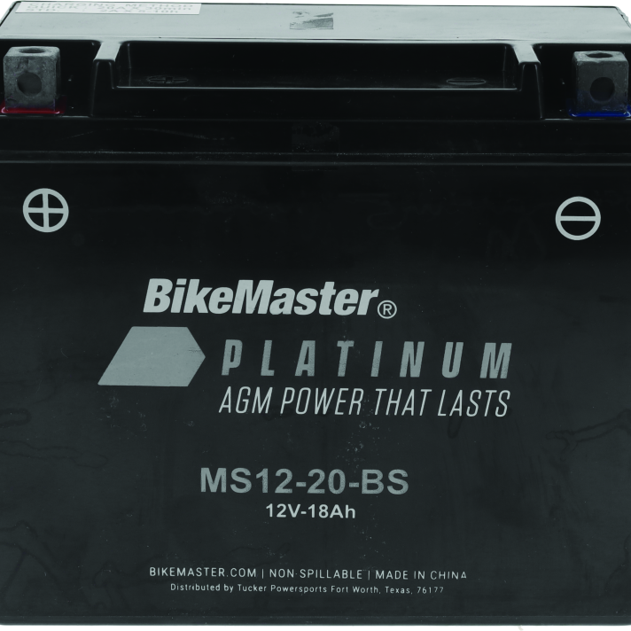 BikeMaster AGM Battery - MS12-20-BS