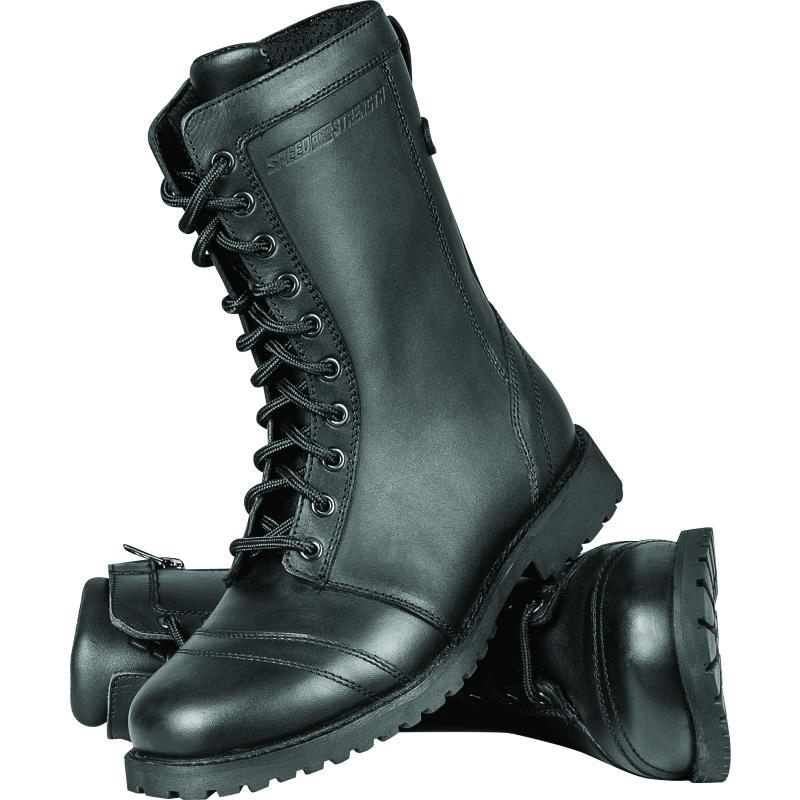 Speed and Strength Fast Times Leather Boots Black Womens - 9