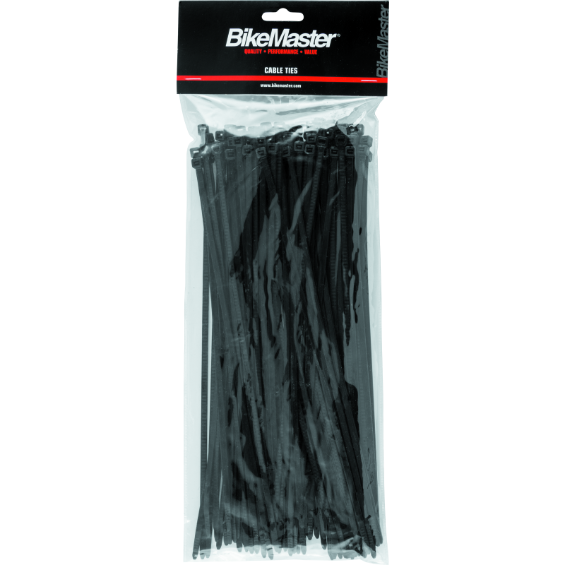 BikeMaster 11in Cable Ties (Pack of 100) - Black