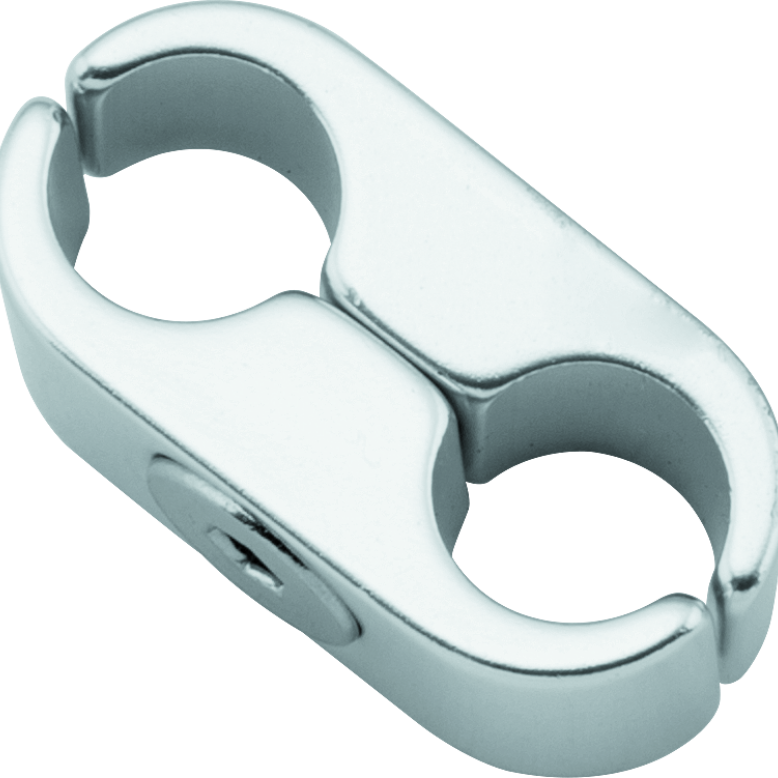 BikeMaster 2 Lines Cable Clamp - Silver