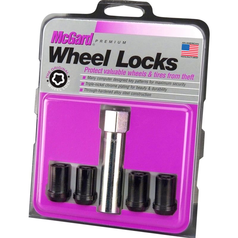 McGard Wheel Lock Nut Set - 4pk. (Tuner / Cone Seat) M12X1.5 / 13/16 Hex / 1.24in. Length - Black-Lug Nuts-McGard-MCG25357-SMINKpower Performance Parts
