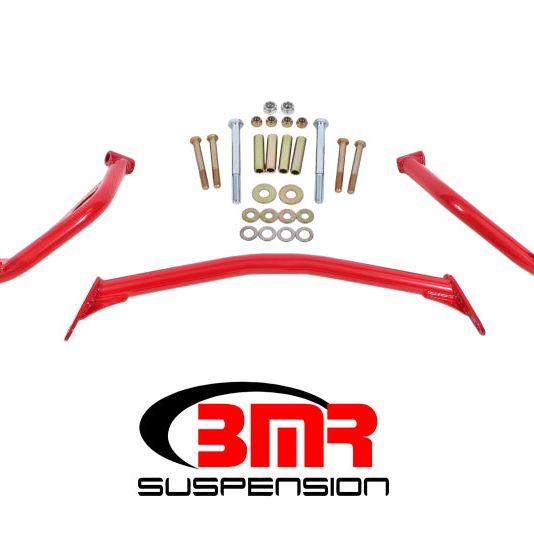 BMR 79-04 Fox Mustang Tubular Style Upper Torque Box Reinforcement Plates - Red