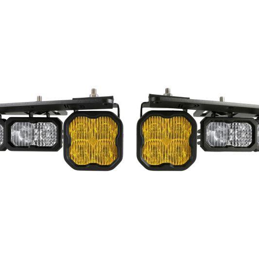 Diode Dynamics 2021 Ford Bronco Stage Series Fog Pocket Kit - Yellow Pro