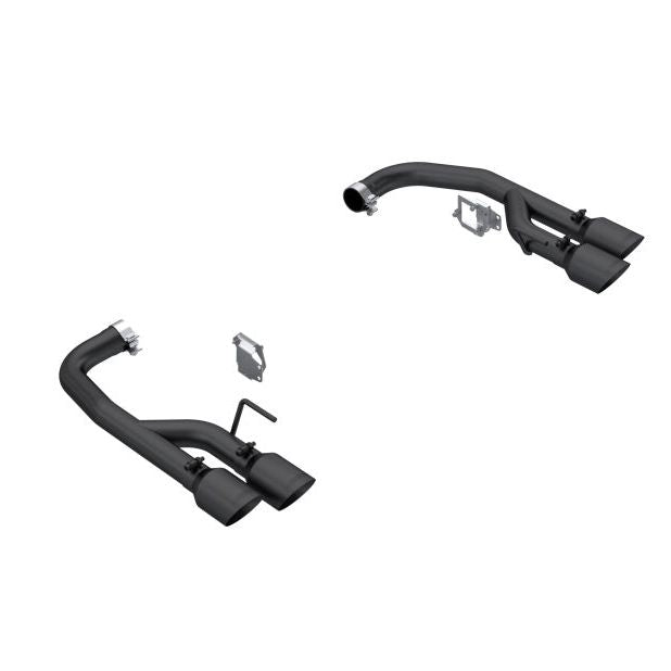 MBRP 2024 Ford Mustang GT 5.0L 2.5in Dual Rear Axle-Black Tips - Black-Coated Aluminized Steel