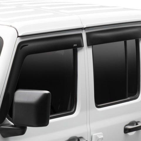 AVS 2018 Jeep Wrangler Unlimited (4-Door) Ventvisor Low Profile Window Deflectors 4pc - Smoke