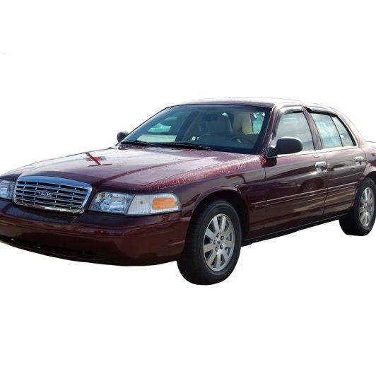 AVS 98-11 Ford Crown Victoria (Short Rears) Ventvisor Outside Mount Window Deflectors 4pc - Smoke