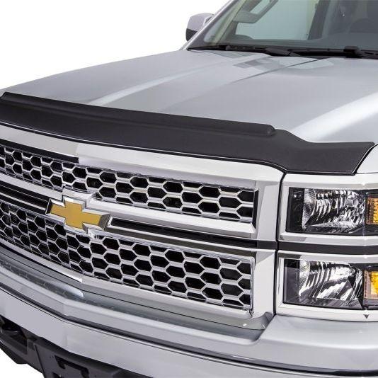 AVS 15-18 GMC Sierra 2500 (Excl. Induct Hood) Aeroskin II Textured Low Profile Hood Shield - Black