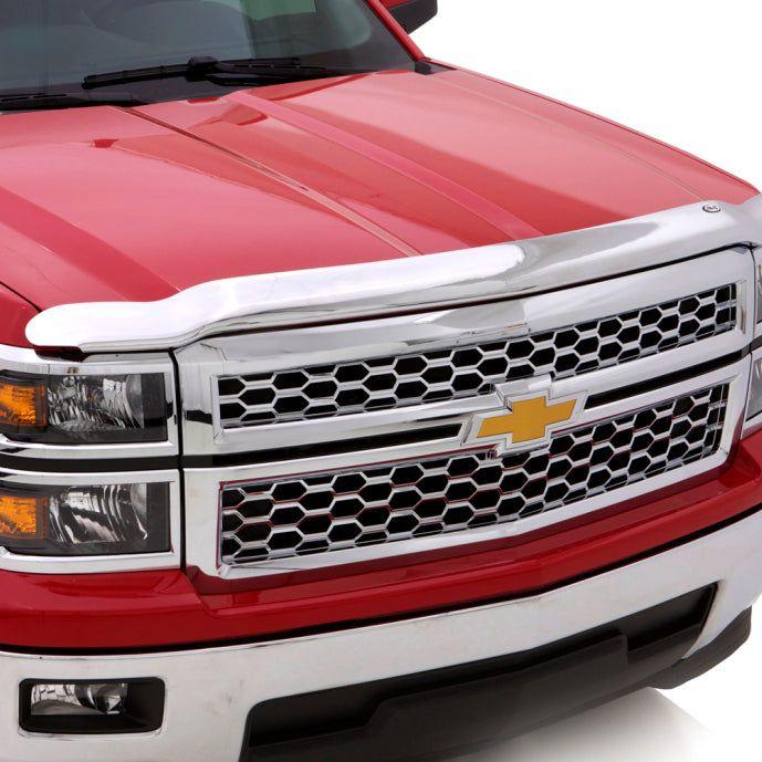 AVS 15-18 Chevy Tahoe High Profile Hood Shield - Chrome