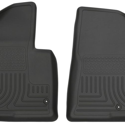 Husky Liners 13-15 Hyundai Sante Fe GLS/Limited WeatherBeater Front Row Black Floor Liners-Floor Mats - Rubber-Husky Liners-HSL13861-SMINKpower Performance Parts
