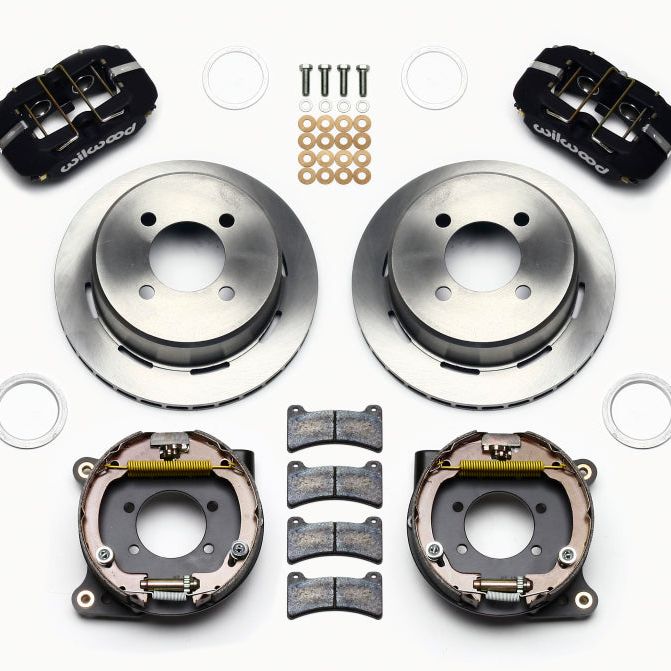 Wilwood Dynapro Low-Profile 11.00in P-Brake Kit Ford 7.5in Rear 2.80 Offset - 4-Lug