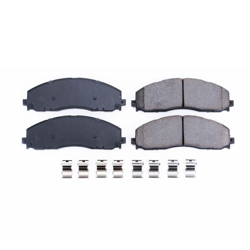 Power Stop 12-19 Ford F-250 Super Duty Front Z17 Evolution Ceramic Brake Pads w/Hardware-Brake Pads - OE-PowerStop-PSB17-1680-SMINKpower Performance Parts