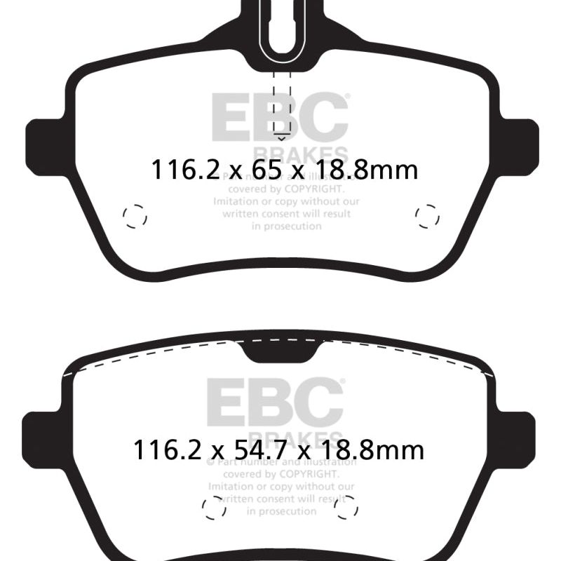 EBC 14+ Mercedes-Benz S550 4.7 Twin Turbo Yellowstuff Rear Brake Pads