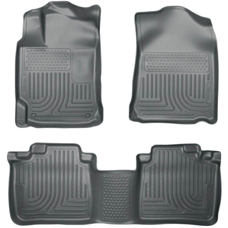 Husky Liners 2012 Toyota Camry WeatherBeater Combo Gray Floor Liners-Floor Mats - Rubber-Husky Liners-HSL98902-SMINKpower Performance Parts