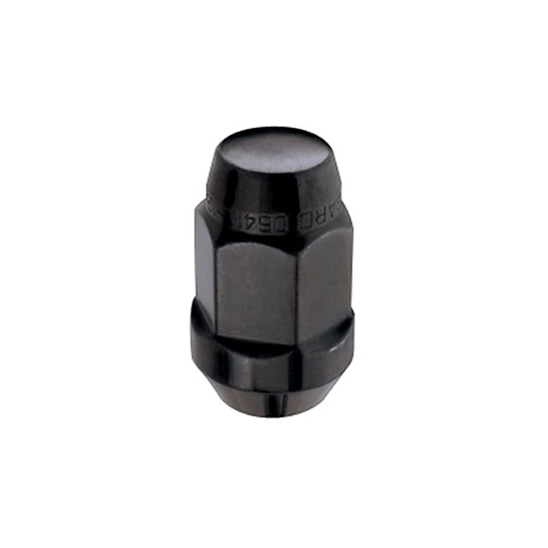 McGard Hex Lug Nut (Cone Seat Bulge Style) 1/2-20 / 3/4 Hex / 1.45in. Length (4-pack) - Black-Lug Nuts-McGard-MCG64029-SMINKpower Performance Parts