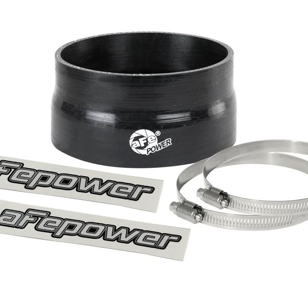 aFe Magnum FORCE CAI Univ. Silicone Coupling Kit (4in to 3.8in ID / 2in L) Reducer Coupler - Black-Air Intake Components-aFe-AFE59-00094-SMINKpower Performance Parts
