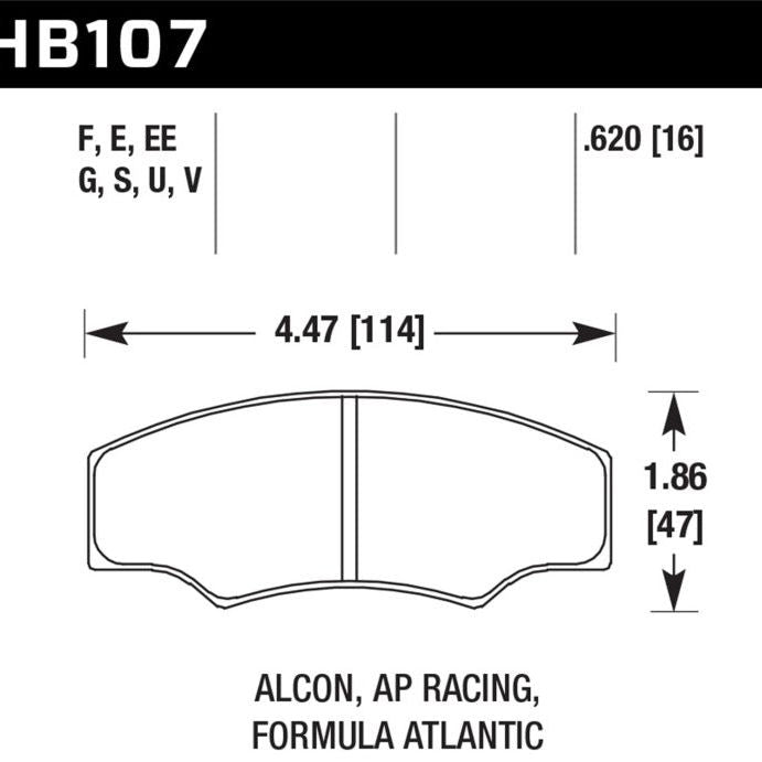 Hawk CP2361/CP3228/CP5104/CP5144 AP Racing DTC-70 Brake Pads