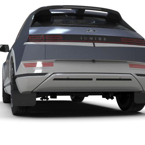 Rally Armor 22-24 Hyundai Ioniq 5 Black Mud Flap w/White Logo