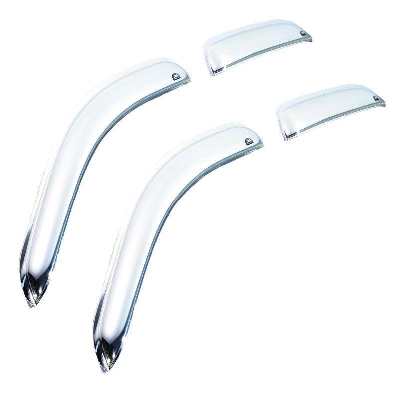 AVS 98-18 Lincoln Navigator Ventvisor Outside Mount Front & Rear Window Deflectors 4pc - Chrome